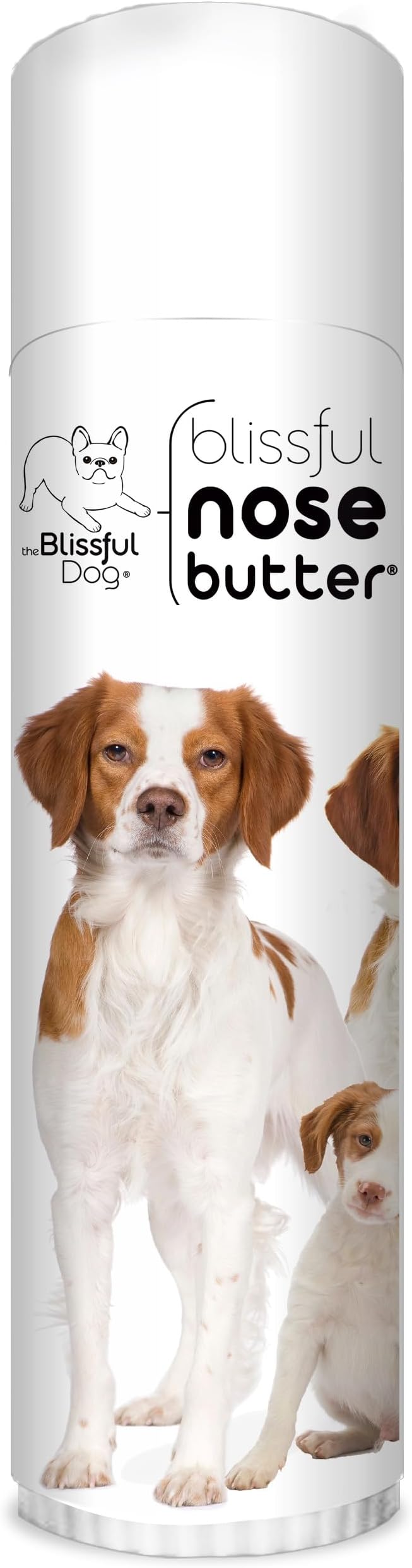 The Blissful Dog Brittany Spaniel Nose Butter for Dry, Cracked Skin, Lick-Safe Dog Nose Balm with Moisturizing Shea Butter, Almond, Olive, and Essential Oils, Pet Supplies, Uncented, 0.50 oz.