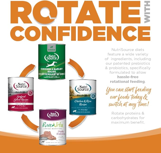 NutriSource Lamb & Rice Recipe Dog Food, Premium Wet Dog Food, 12.3 Ounce (Pack of 12)