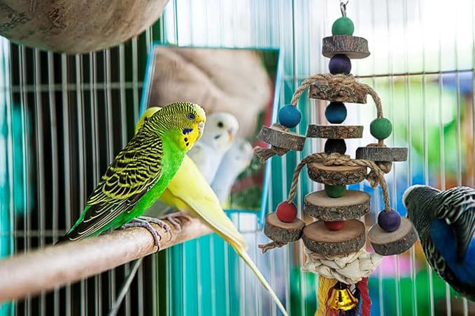 Bird Toys for Conures Parakeet, Birds Cage Accessories, Bird Shredding Foraging Toys for Cage