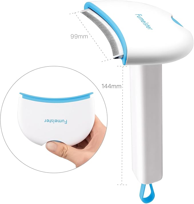 Pet Undercoat Deshedding Tool for Dogs - Wide Curved Undercoat Brush for Effortless Pet Deshedding, Loose Hair Remover for Dogs & Cats (Blue)