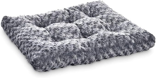 Amazon Basics Cat and Dog Bed and Crate Pad, Machine Washable, Indoor, 29 x 21 x 3 inches, Gray