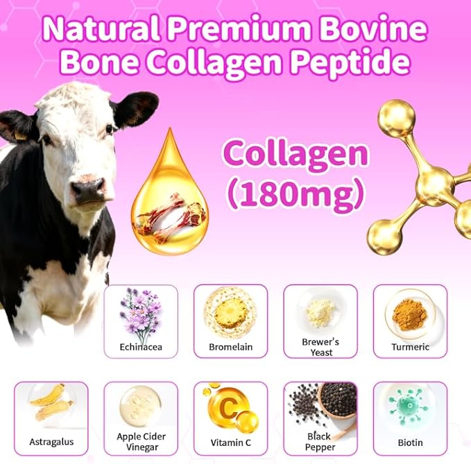 Liquid Collagen for Dogs Skin Comfort & Calming, Dog Itch Relief & Anti-Scratching & Coat Supplement with Biotin for Skin Barrier & Sensitive Immune Health Support - Chicken Flavor, 2 FL.Oz