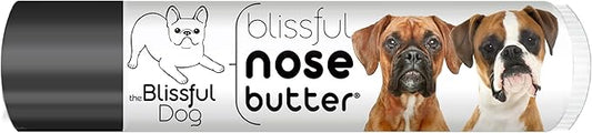 The Blissful Dog Fawn Boxer Nose Butter for Dry, Cracked Skin, Lick-Safe Dog Nose Balm with Moisturizing Shea Butter, Almond, Olive, and Essential Oils, Pet Supplies, Uncented, 0.15 oz.