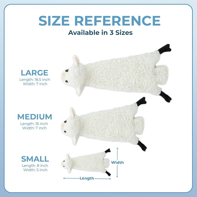Best Pet Supplies Squeaky Dog Toys with Soft Durable Fabric for Small, Medium and Large Pets Interactive Toy for Indoor Play, Supports Active Biting and Play - Sheep, Cow, Small