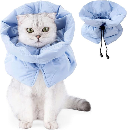 Soft Cat Cone Collar for Recovery - Adjustable, Lightweight Elizabethan Collar Alternative for Small Cats & Kittens