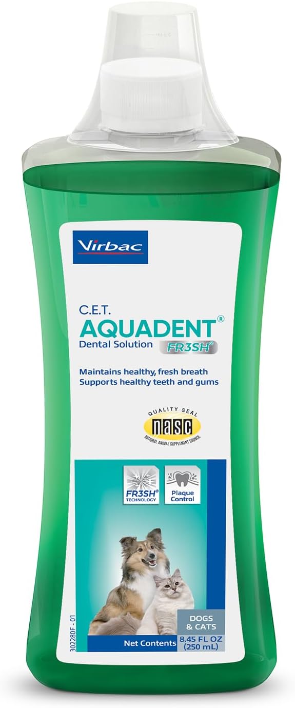 Virbac C.E.T. Aquadent Dental Solution for Dogs and Cats (250 ml)