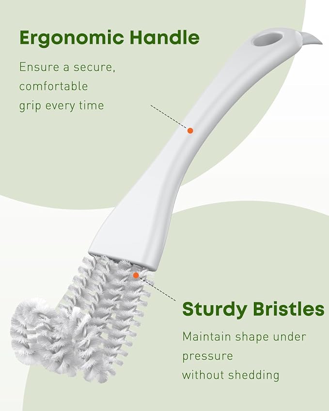 Pawfly 2 Pcs Bird Cage Cleaner Brush, 2-in-1 Bird Cage Cleaning Brush, Bird Poop Remover for Perches, Kennels & Small Animal Cages, Bird Cage Accessories, Bird Droppings Removal Brush