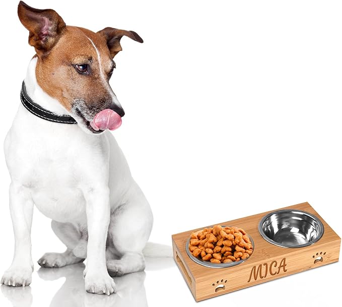 Personalized Dog Bowl,Stainless Steel Custom Named Dog Bowl, One Can Solve Food and Water, Suitable for Cats and Dogs