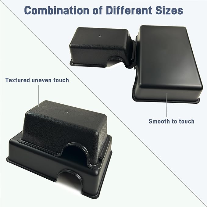 Durable Small Reptile Hide Box, Ball Python Hide, Leopard Gecko Hide, Bearded Dragon Hide, Easy to Clean Reptile Hides Cave for Tank, Snake Hide Enclosure (7.48" x 4.72" x 2.56")