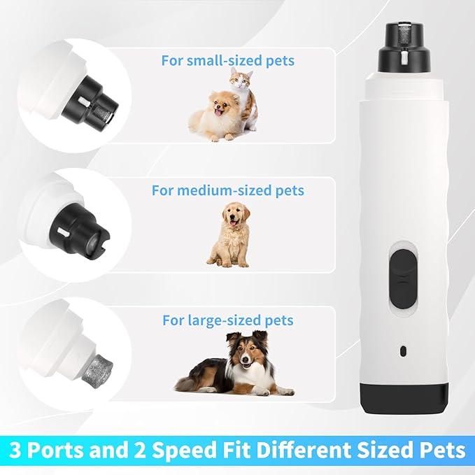 Silent Groom Pro Nail Grinder, Silent Groom Pro for Dogs, Dog Nail Trimmer USB Rechargeable Pet Nail Grinder Dog Nail Trimmers Pet Paws Grooming Smoothing Tool