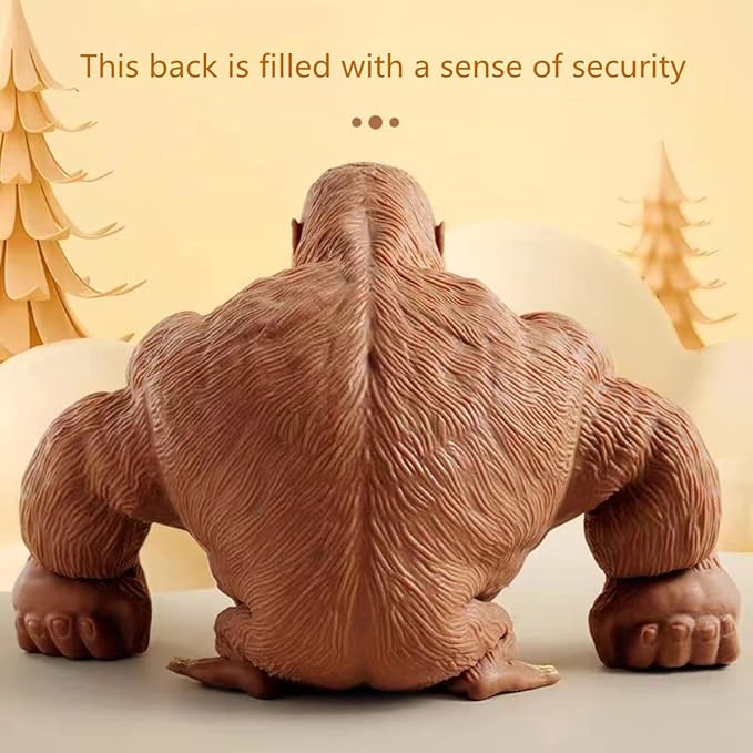 Stretchy Glue-Sand Filled Rubber Gorilla Soft Latex Decompression Doll Toy, Animal High-Elastic Stretchable, Adults' Decompression Toy