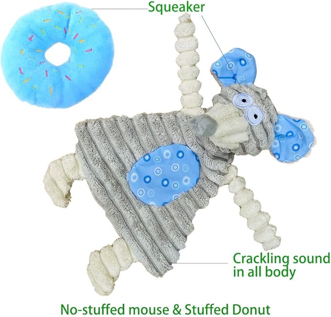 Puppy Toys for Teething, Puppy Chew Toys for Small Dogs, Puppy Supplies, Blue, Small Breed Corgi Size, 5 Pack