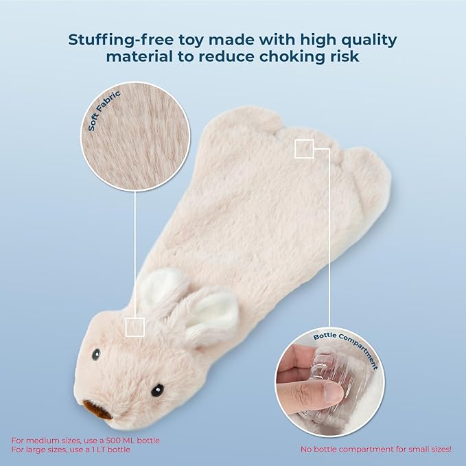 Best Pet Supplies Squeaky Dog Toys with Soft Durable Fabric for Small, Medium and Large Pets Interactive Toy for Indoor Play, Supports Active Biting and Play - Hare, Pig, Large