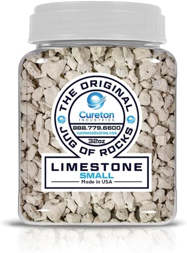 32 oz Jug of Small Limestone Gray, ⅛ - ½ inch Size, for Indoor Outdoor Decor, vase Filler, Candles, Art, Crafts, Aquariums, Fairy Gardens, planters, tablescapes, terrariums