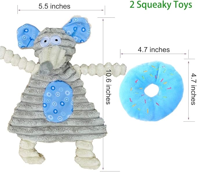 Puppy Toys for Teething, Puppy Chew Toys for Small Dogs, Puppy Supplies, Blue, Small Breed Corgi Size, 5 Pack