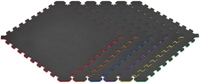 Norsk Dual-Sided Reversible 1/2" Foam Exercise Mats for Home Gym - Interlocking EVA Foam Tiles