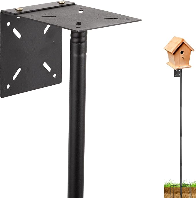 Bird Feeder Pole,92'' Bird House Pole Mount with 5-Prong Base,Adjustable Hummingbird Feeder Stand for Birds Watching,Weather Station,Heavy-Duty Rustproof Metal Mounting Kit