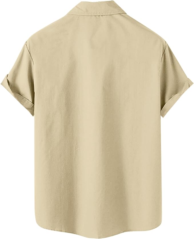 Men’s Hawaiian Shirt Western Cowboy Symmetrical Print Short Sleeve Button Down Casual Beach Holiday Summer Shirt