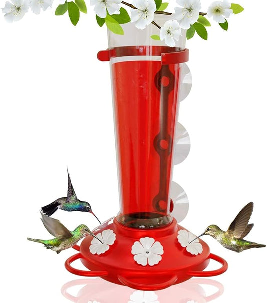 Large Leak Proof Window Hummingbird Feeders for Outdoors Hanging - Wasp and Bee Proof - Window Hummingbird Feeder for Outdoor - Window Mount