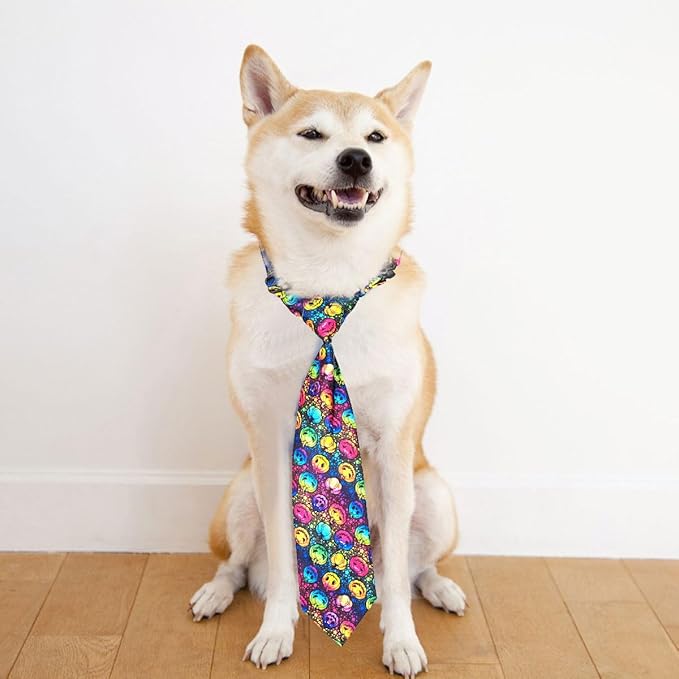 PET SHOW 10pcs Pack Halloween Big Dog Ties Neckties for Large Breed Dogs XL Adjustable Holiday Grooming Accessories Neck Ties Bowties Girl Boy Festival Costumes Photography Party Gift Favor