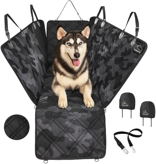 Meadowlark Dog Car Seat Cover, Heavy Duty Pet Seat Cover for Back Seat, Non-Slip Extra Padded Dog Hammock, Water-Resistant Back Seat Protector for Cars Trucks and SUVs (54" W x 58" L)