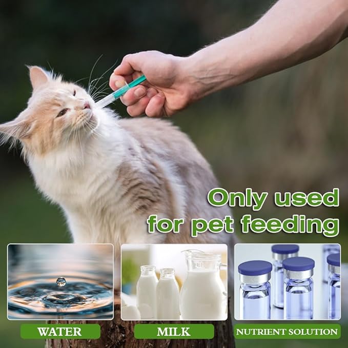 Baby Bird Feeding Syringe Set ，Parrot Small Pet Manual Feeder Measuring Tools， Milk Water,Liquid Food,Reusable (10ml+20ml+60ml)