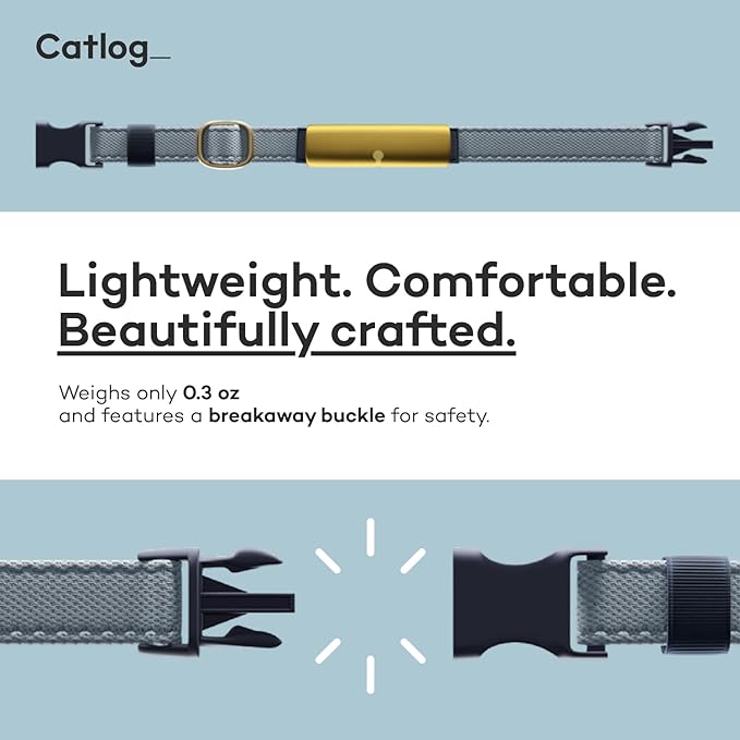 Health Tracker for Cats - Smart Cat Collar with Safety Breakaway Buckle for Indoor Cats, Wellness Alerts, Real-time Monitoring ([R2-D2] Design, M)