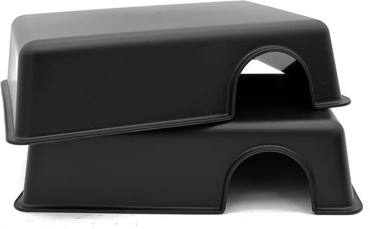 Reptile Hide Box Snake Hide Feel Secure and Safe, Gecko Hide (Black, Large 2 Pcs)