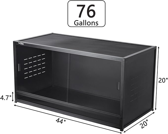 PVC Reptile Terrarium 88x20x20inch Large Reptile TerrariumTempered Glass Doors Habitat 152 Gallon for Bearded Dragon Gecko Lizard Snake, Wide Breeding Lounge Vivarium Area with Combination Lock