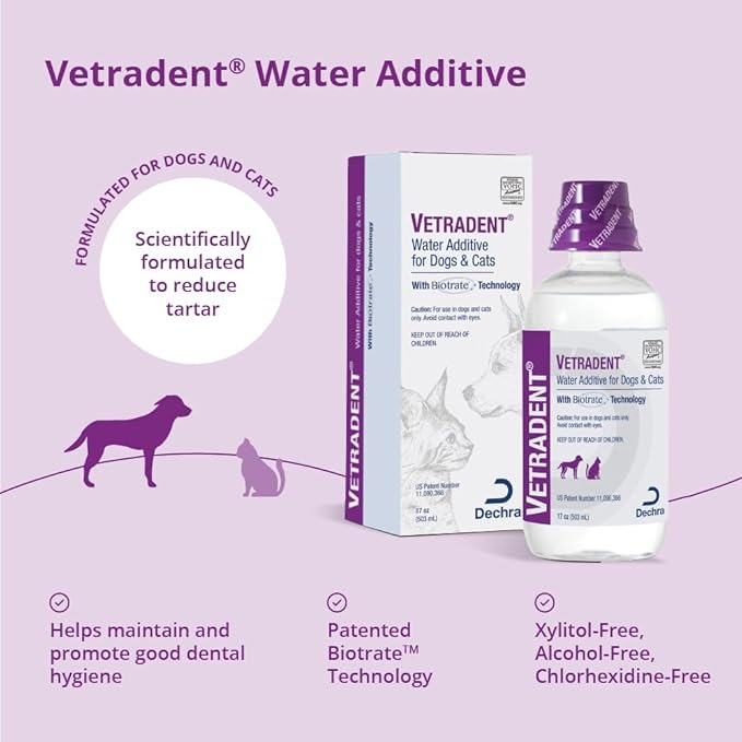 Vetradent® Water Additive for Dogs and Cats, 17 oz