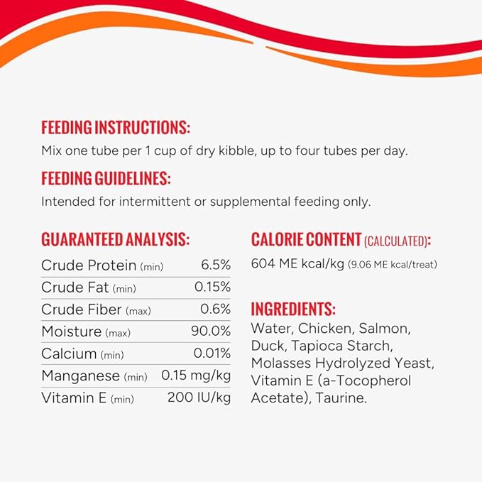 Good 'n' Tasty Triple Flavor Puree Mix-Ins Dog Food Topper Treats for All Dogs, 28 Count, Easy Single-Serve Portions, Added Protein with Chicken, Salmon and Duck