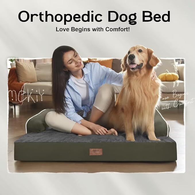 Small Dog Bed Orthopedic Washable Cat Bed Memory Foam Couch Sofa Comfy Pet Beds with Waterproof Removable Cover & Non-Slip Bottom