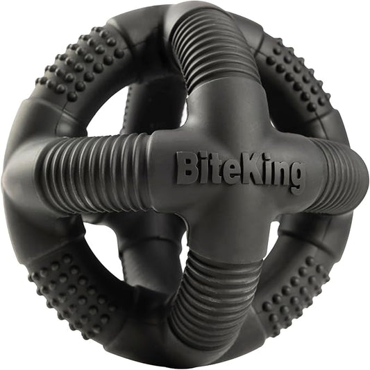 Natural Rubber Dog Balls for Large Aggressive Chewers - Lifetime Replacement - Indestructible and Durable Dog Toys for Large Breed, Black