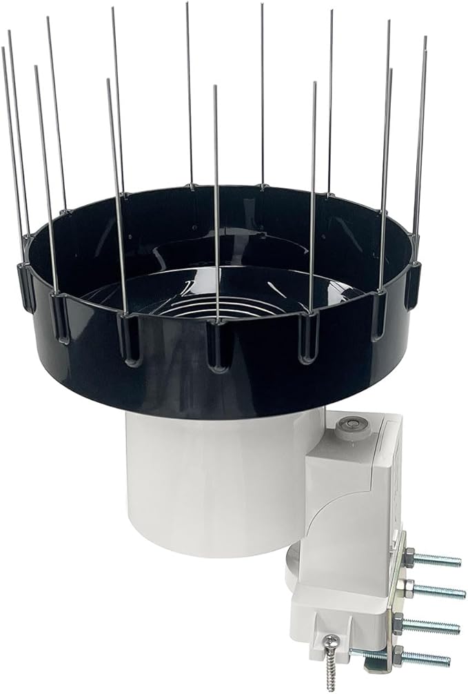 ECOWITT WH40BH Wireless Rain Gauge Outdoor Sensor, with 5cm/1.96in Height Self-Emptying Rainfall Collector Funnel, 15 Pcs Bird Spikes - - Accessory Only, Can Not Be Used Alone, 915 MHz