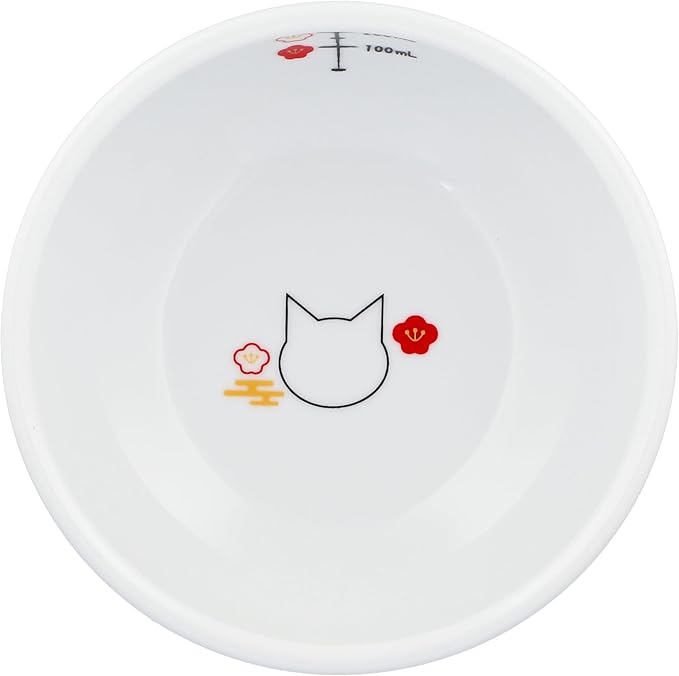 Necoichi Elevated Cat Water Bowl – Ceramic Raised Cat Bowl, Prevents Neck & Whisker Fatigue – Dishwasher & Microwave Safe – Pet Water Bowl for Cats (Fuji, Extra Tall)