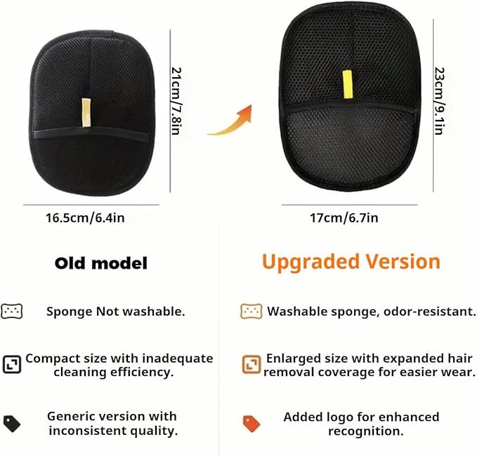 Pet Hair Removal Glove for Cats and Dogs, 2025 New Upgrade Efficient Grooming Gloves for Pet Hair, Electrostatic Cat Grooming Gloves for Hair Removal, Reusable Pet Hair Remover Glove