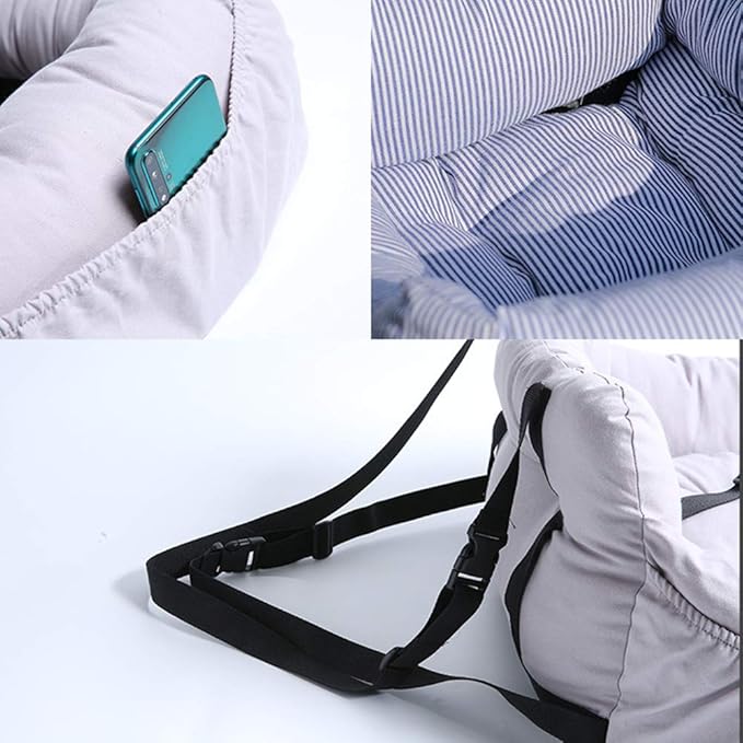 Aidou Dog Booster Seat for Small to Large Dogs & Cats, Travel Car Seat with Storage & Home Use (Midium Blue)