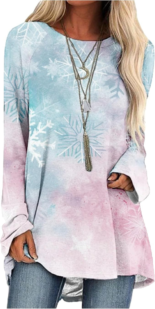 MARSVOVO Women Novelty Graphic Plus Size Sweater Crewneck Long Sleeve Cute Printed Loose Fit Casual Fall Sweaters Top