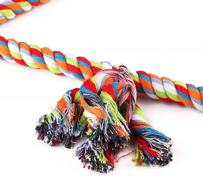 Spoiled Pet® Large Triangle Bird Rope Swing Perch - All Natural Materials - Safe to Climb and Chew - Bird Cage Toy Accessory - Great for African Grey Parrots, Cockatiels, Parakeets, Cockatoos