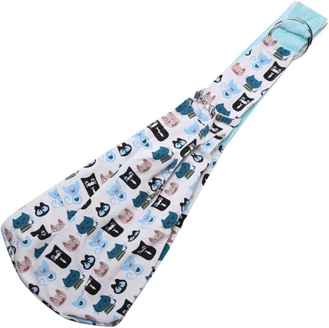 Double-Layer Adjustable Pet Carrier Sling Bag for Large Dogs and Cats, Reversible Design, Dog mom Gifts,Navy and Pink (White)
