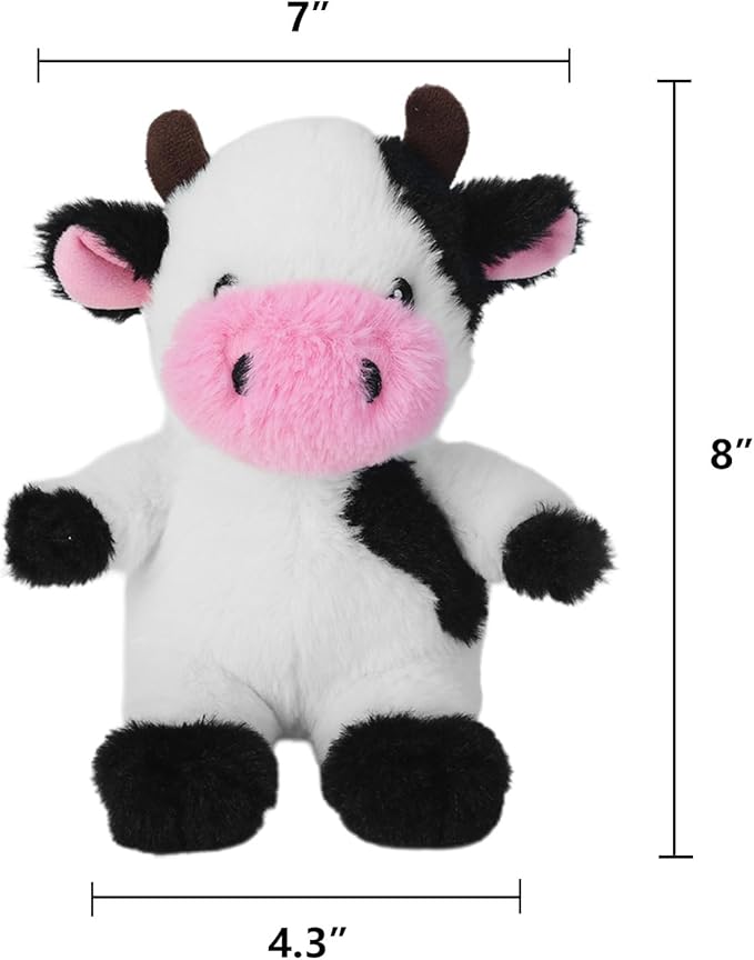 Blnboimrun Dog Toys Puppy Toys Interactive Dog Toys for Small Medium Large Dogs, Squeaky Dog Chew Toys to Keep Them Busy, Plush Dog Toy with Crinkle Paper Stuffed (Cow)