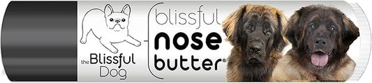 The Blissful Dog Leonberger Nose Butter for Dry, Cracked Skin, Lick-Safe Dog Nose Balm with Moisturizing Shea Butter, Almond, Olive, and Essential Oils, Pet Supplies, Uncented, 0.15 oz.