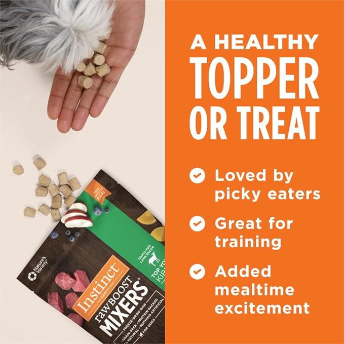 Instinct Raw Boost Mixers, Freeze Dried Dog Food Topper, Grain Free - Grass Fed Lamb, 5.5 oz. Bag