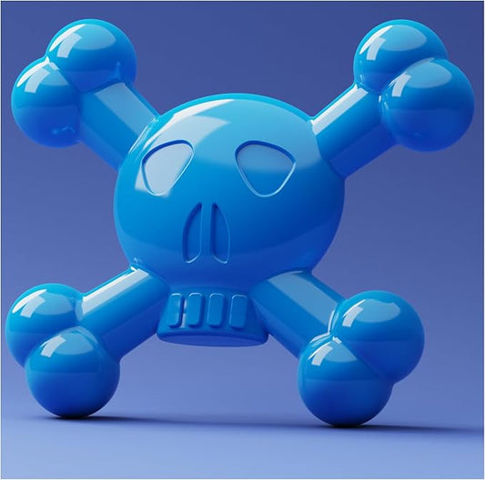 Dog Chew Toys for Aggressive Chewers – Indestructible Nylon Bone for Puppy Teething,Tough Chew Toy for Small Dogs, Bacon Flavor and Outdoor Fun, Skull Design