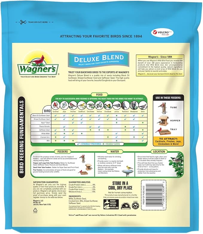 Wagner's 13008 Deluxe Wild Bird Food, 10 lb Bag