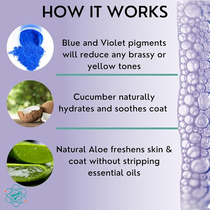 1 Gallon Dog Whitening Shampoo - Dog Shampoo for White Dogs - Puppy Shampoo for White Coats - Hair and Fur Whitener for Dogs - Made in The USA