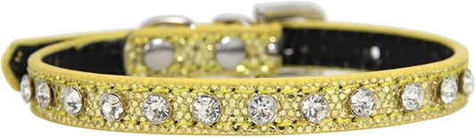 Cat Collar Rhinestone Bling Cute Cat Collars Accessories for Pet Collars Adjustable Ideal for Girl Cats Male Cats(Gold)