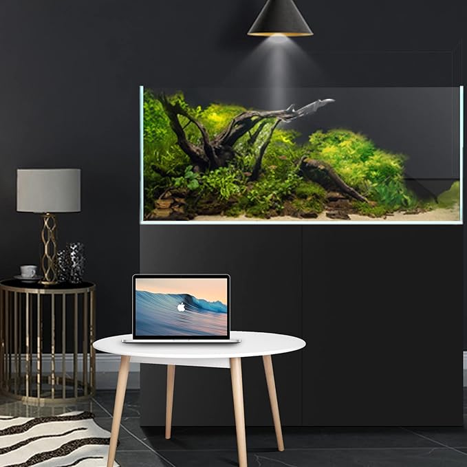 Fzone 80 Gal Rimless Low Iron Fish Tank Nova Clear Ultra-White 45° Mitered Edges Translucent Glass Anata Series Aquarium w/Black Foam Leveling Mat(S120-W50)