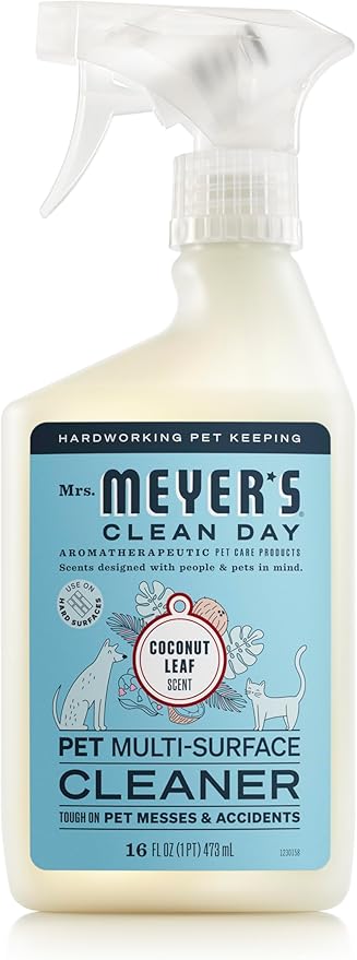 Mrs. MEYER'S CLEAN DAY Pet Multi-Surface Cleaner, Coconut Leaf Scent, 16oz