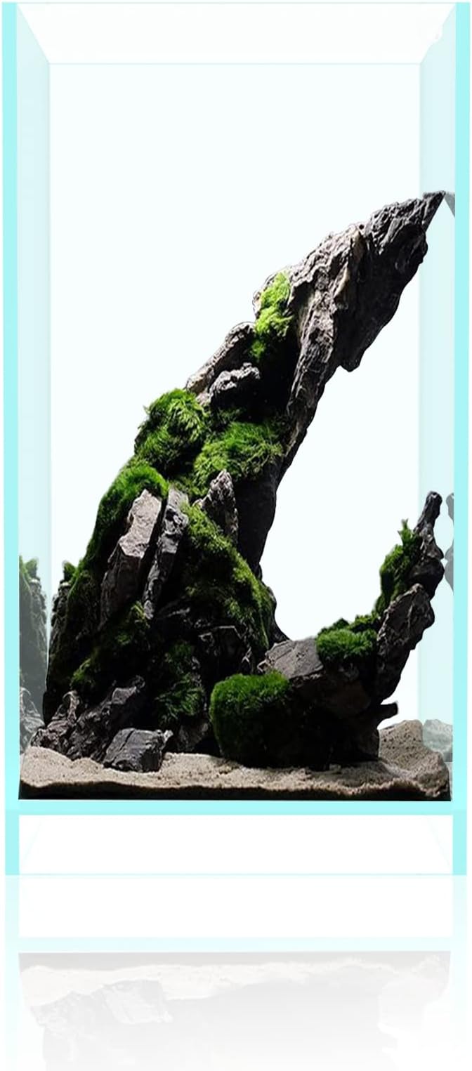 Fzone 2 Gal Nano Rimless Aquarium Low Iron Fish Tank NovaClear Ultra-White Translucent Glass Verso Series Nano Shallow Pond Levitating Floating Air Aquarium(A16-H30)